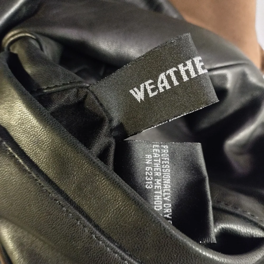 Weatherproof Men's Black Brown Reversible Leather Jacket Size XXL
